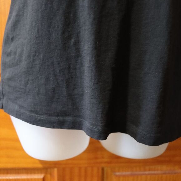 DKNY Black Blouse with Ribbon Flower Detail Business casual LARGE - Picture 6 of 11